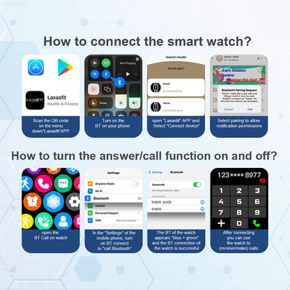 2.01” HD Fitness Smartwatch with Bluetooth Calling