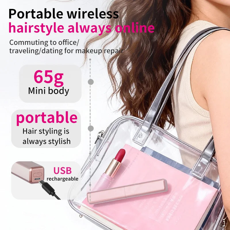 Mini Wireless Hair Straightening Comb