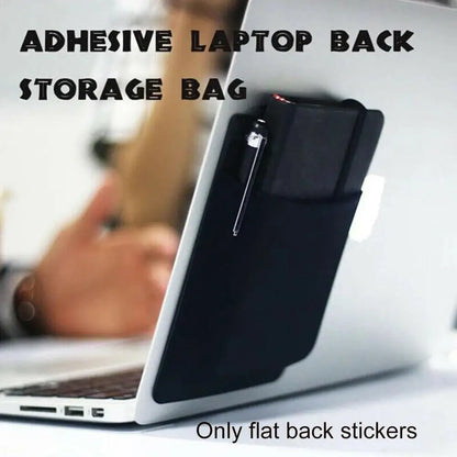 Adhesive Laptop Back Storage Pocket