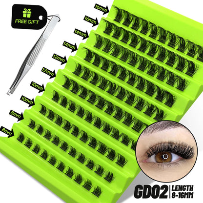 GROINNEYA DIY Natural Volume Cluster Lashes