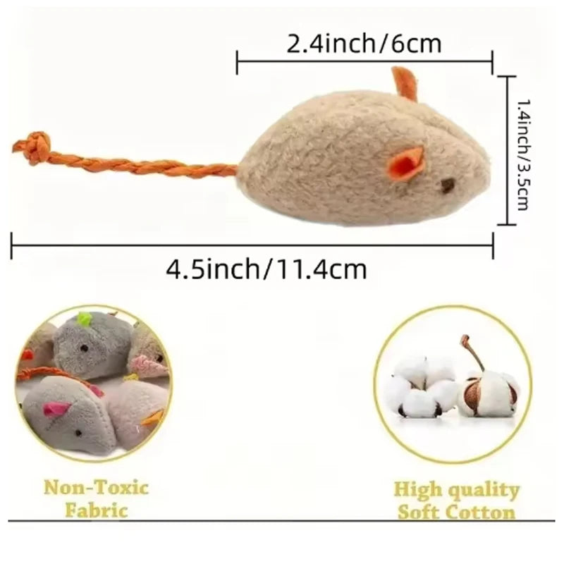 Plush Mouse Cat Toy Set