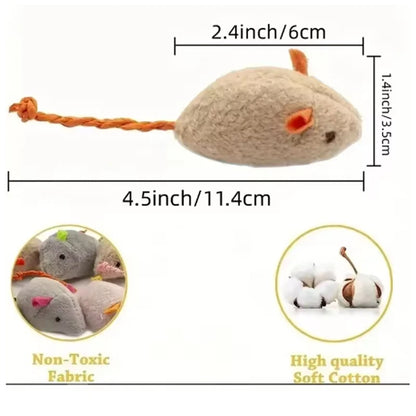 Plush Mouse Cat Toy Set