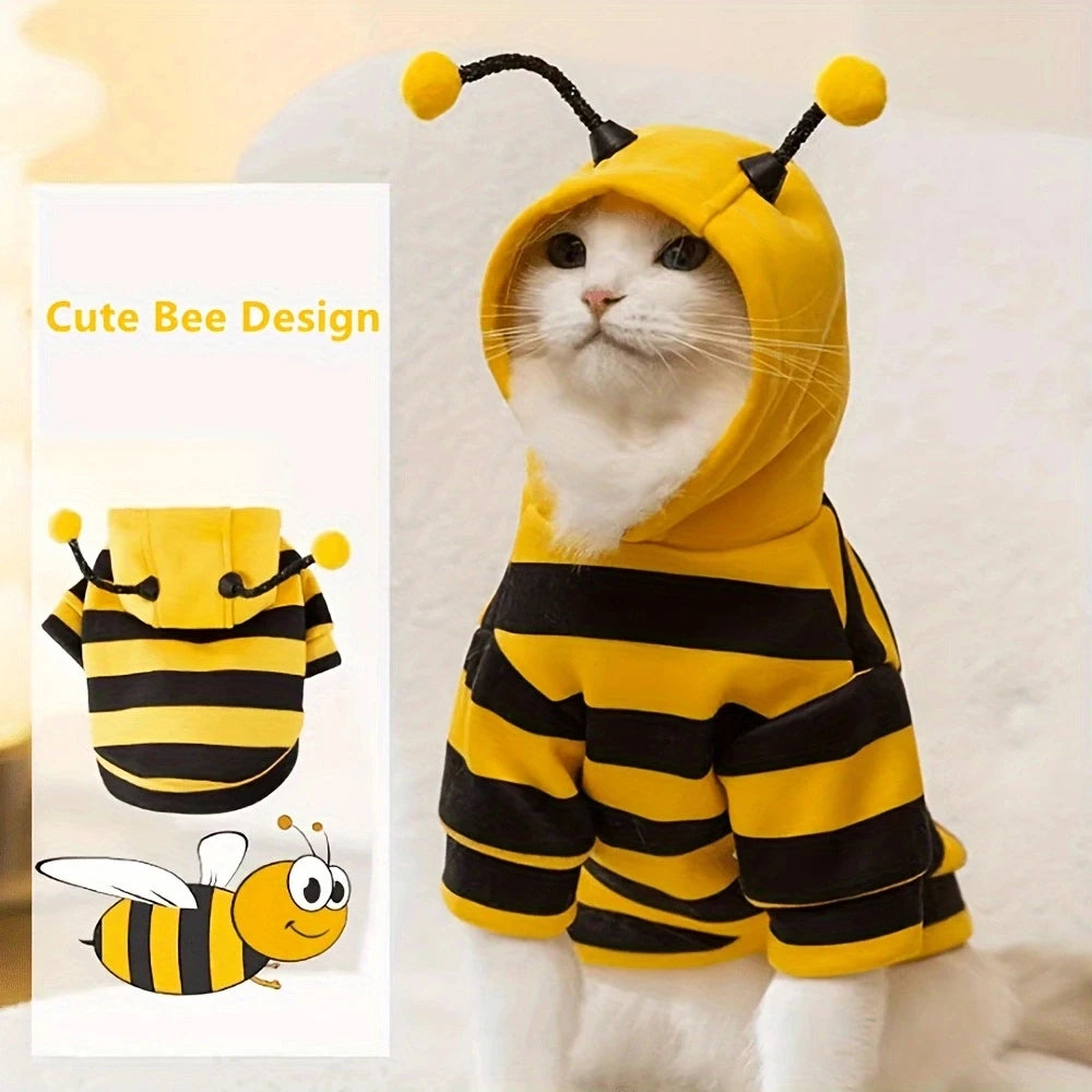 Cute Bumble Bee Dog & Cat Costume Hoodie
