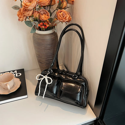 Bow Accent Shoulder Handbag