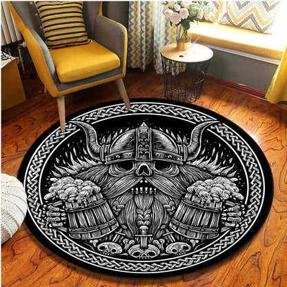 Viking Pattern Circular Non-Slip Foor Mat