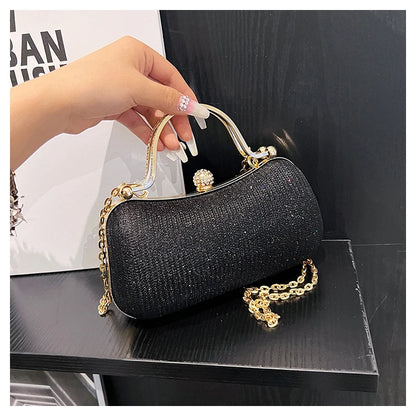 Crystal Studded Barrel Evening Bag