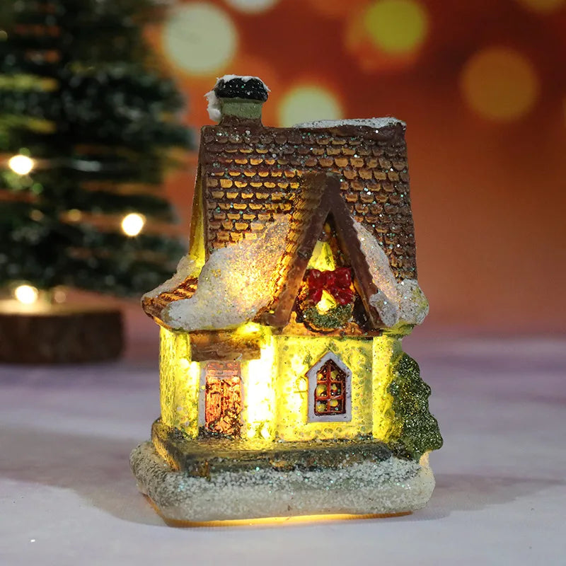 LED Mini Christmas House Ornament
