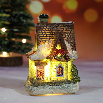 LED Mini Christmas House Ornament