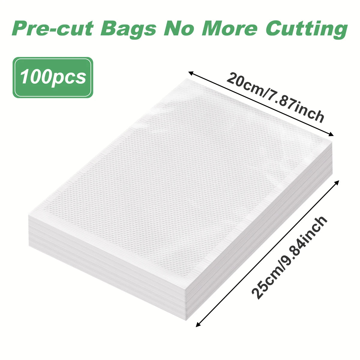 100-Pack BPA-Free Vacuum Sealer Bags