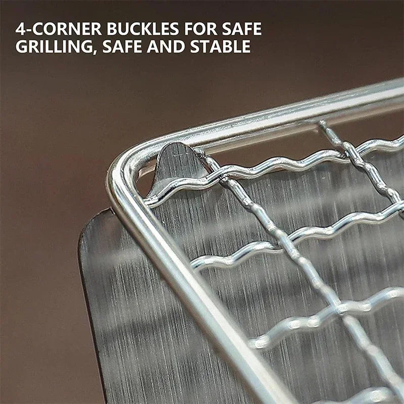 Portable Foldable Stainless Steel Charcoal BBQ Grill