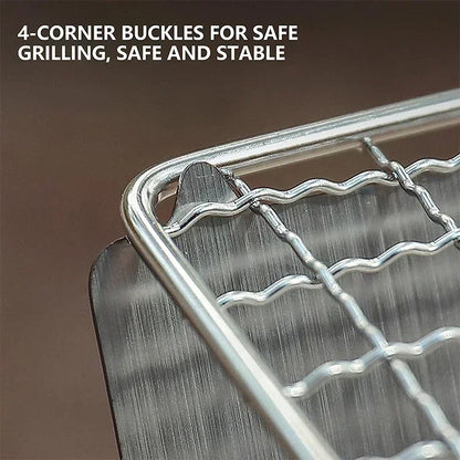 Portable Foldable Stainless Steel Charcoal BBQ Grill