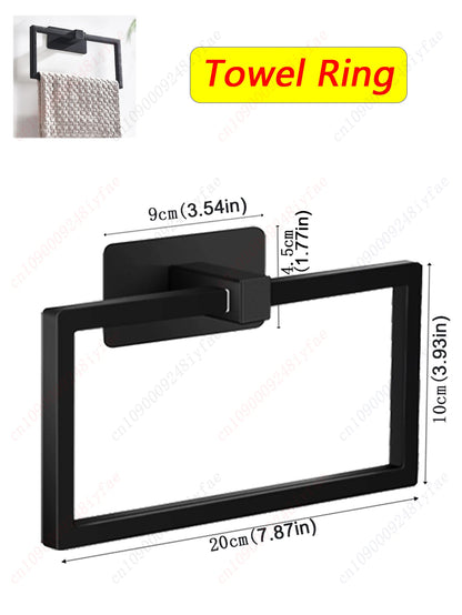 Self-Adhesive Stainless Steel Bathroom Hardware Set