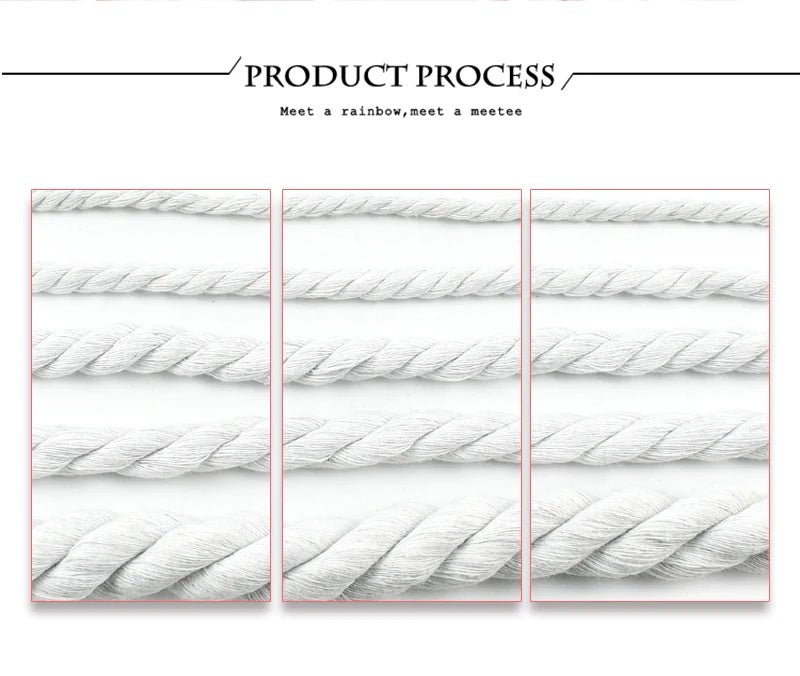 Braided Cotton Macramé Rope Cord