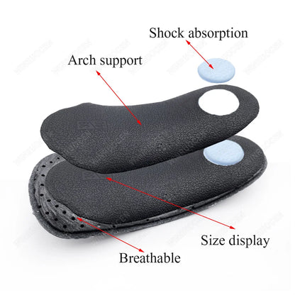 3/4 Leather Orthotic Arch Support Insoles