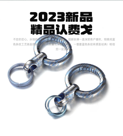 360° Rotating Titanium Keychain Clip