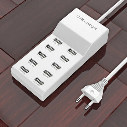 Multi-Device USB Charger Hub with EU Plug
