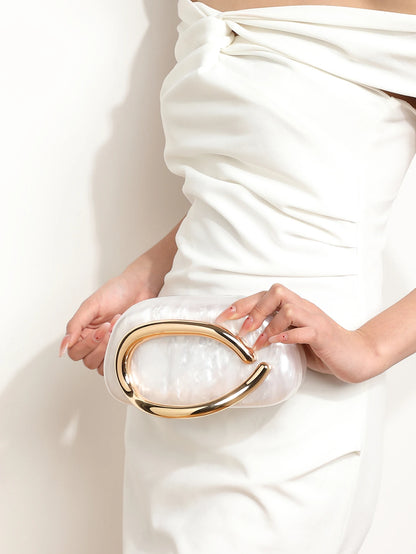 Luxury Metallic Evening Clutch Bag