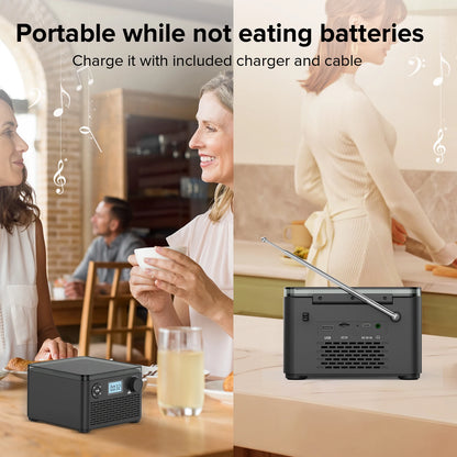 Portable Bluetooth CD Player with FM Radio