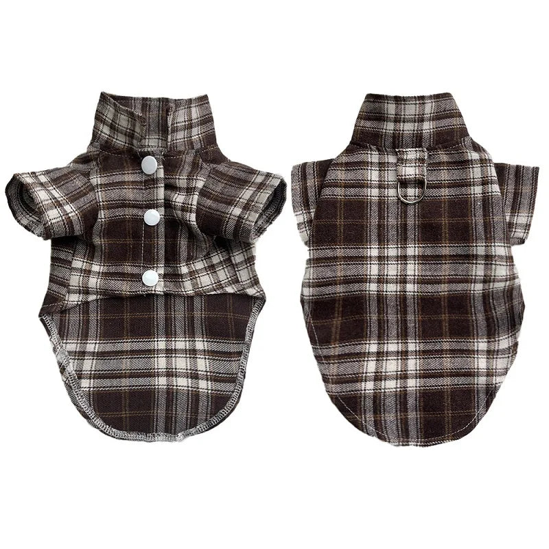Classic Plaid Dog Shirt