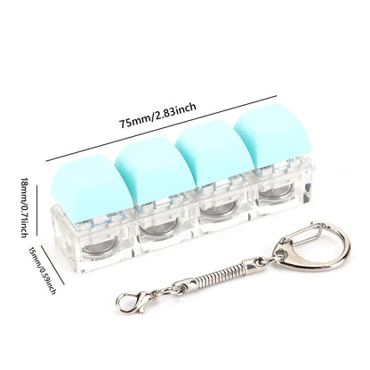4-Key LED Keyboard Fidget Keychain