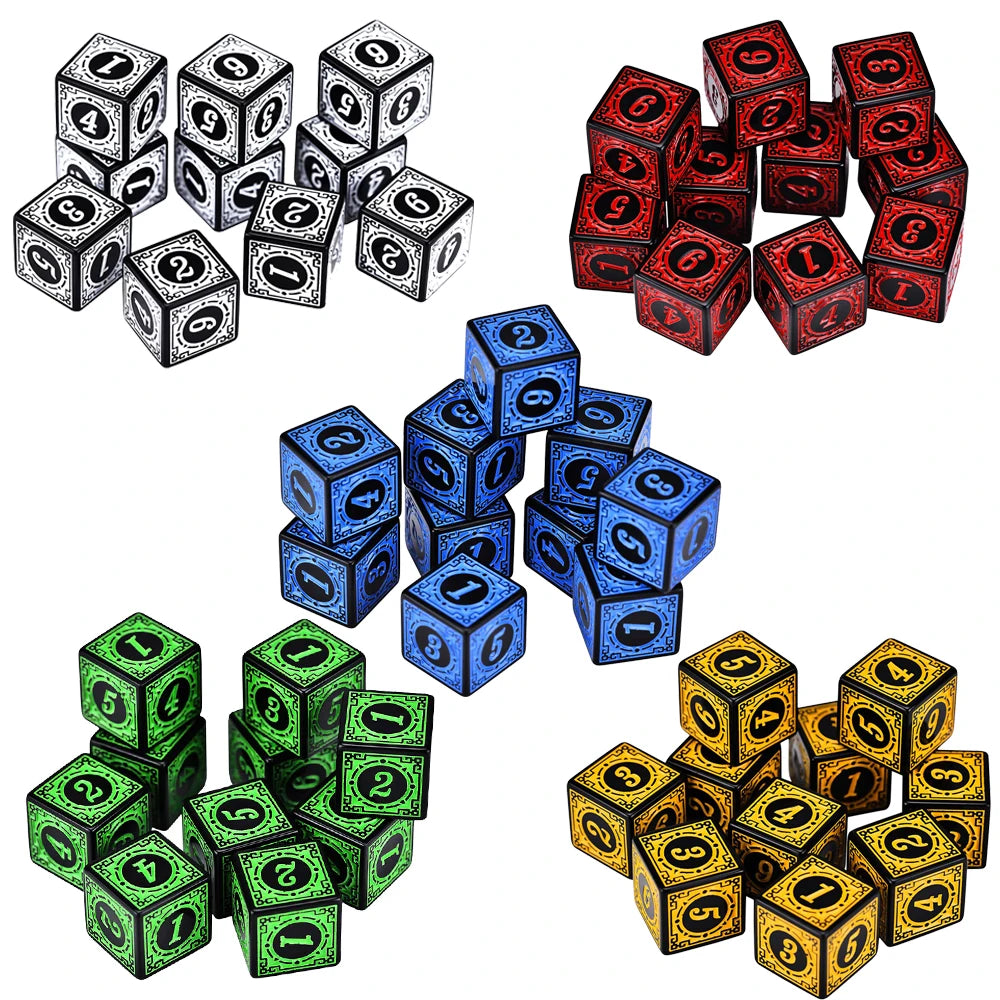 Acrylic D6 Polyhedral Dice Set