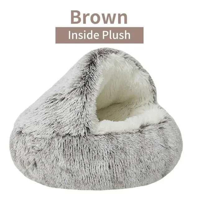 2-in-1 Soft Cushion Bed for Cats & Small Dogs
