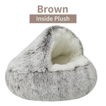 2-in-1 Soft Cushion Bed for Cats & Small Dogs