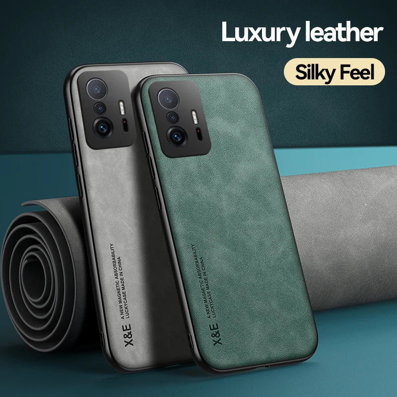 Magnetic PU Leather Case for Xiaomi Phones