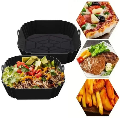 Silicone Air Fryer Pot Tray with Handles