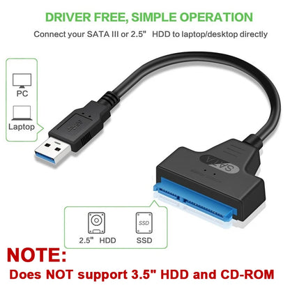SATA to USB 3.0 Hard Drive Adapter Cable