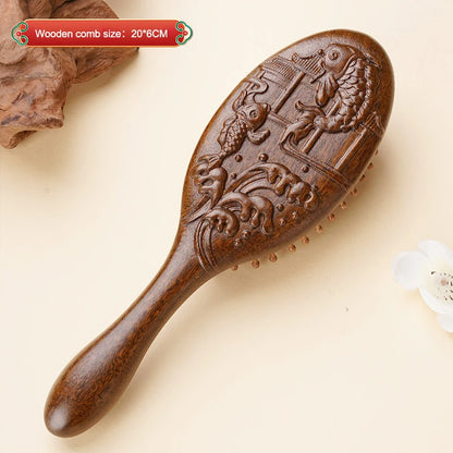 Animal Shape Sandalwood Massage Hair Comb
