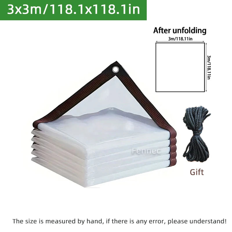 Heavy-Duty Clear Waterproof Tarpaulin