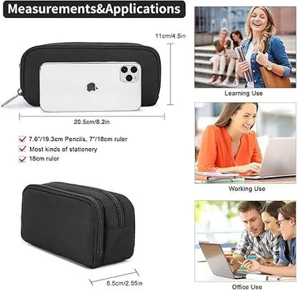 Large Capacity Multi-Compartment Pencil Case