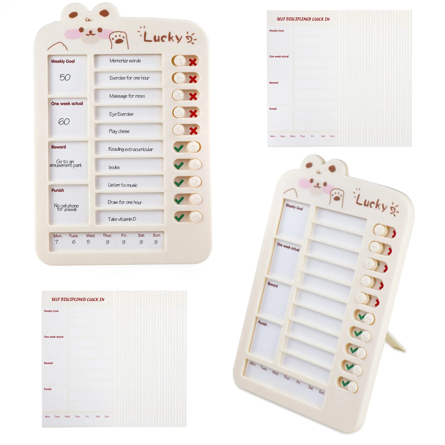 Reusable Kids Chore Chart Checklist Board