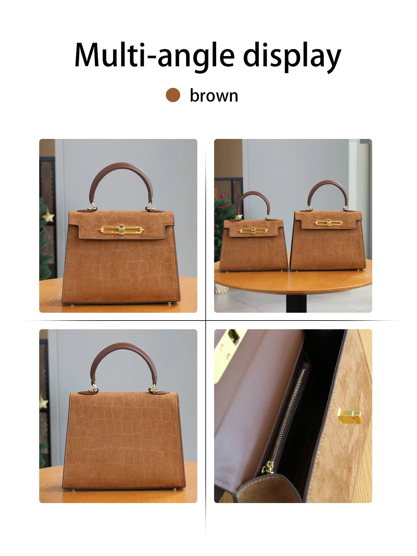 M.T MISS TOTE Leather Box Shoulder Bag