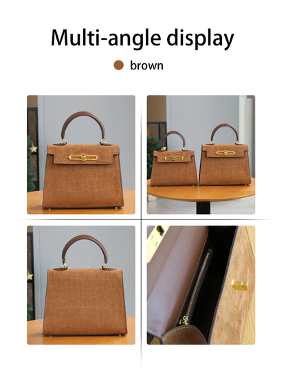 M.T MISS TOTE Leather Box Shoulder Bag