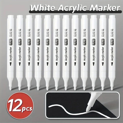 White Acrylic Paint Marker Pen Set
