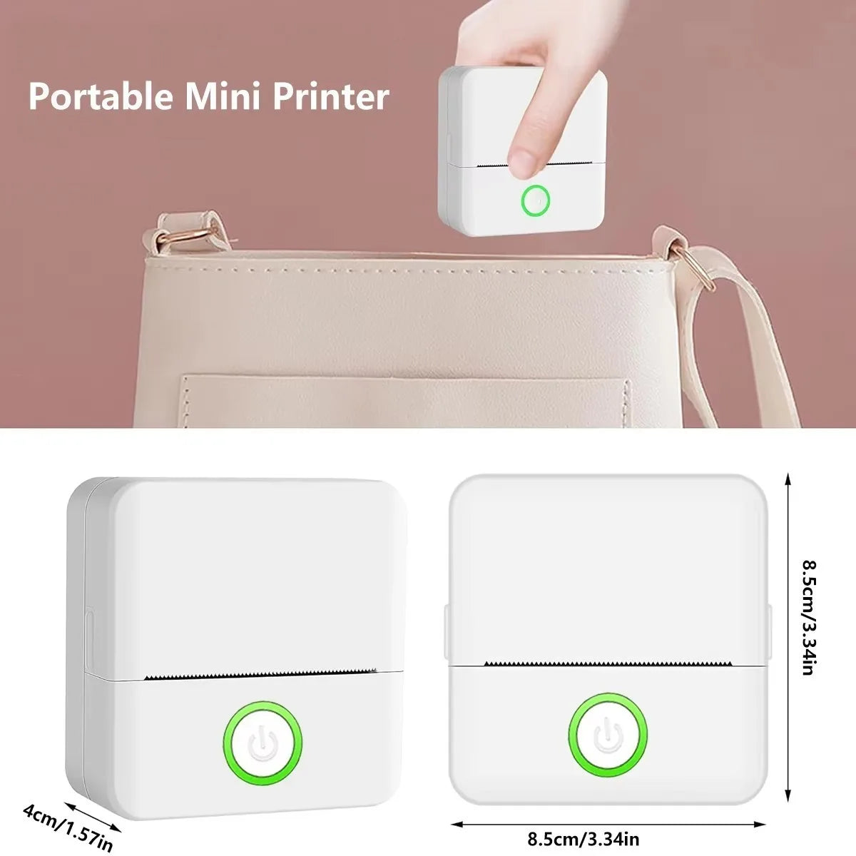 Bluetooth Pocket Thermal Printer & Sticker Paper Set