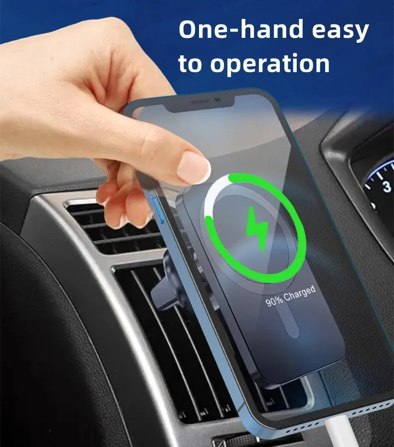 Magnetic Wireless Car Charger & Vent Mount for iPhone