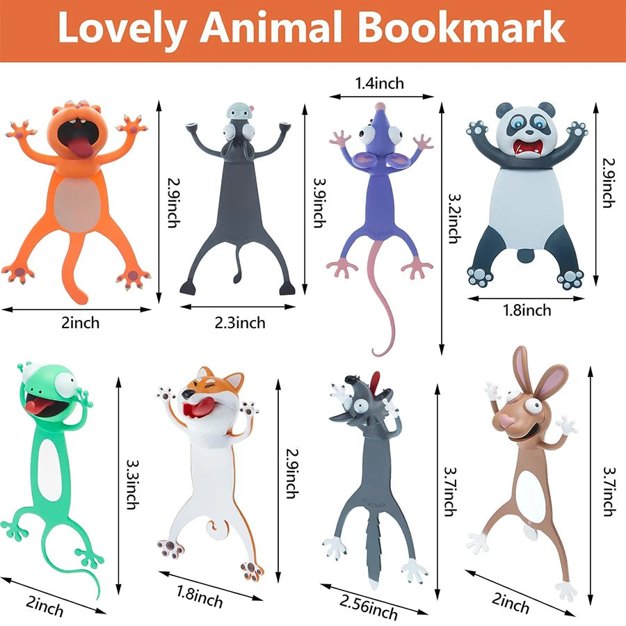Cute 3D Animal PVC Bookmark