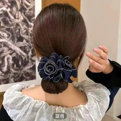 Women’s Double-Layer Floral Hair Scrunchie
