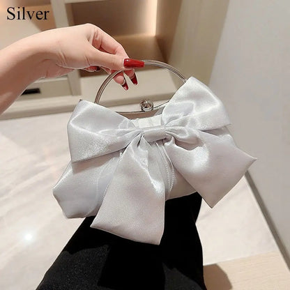 Rhinestone Bow Evening Clutch