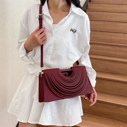 Luxury Ruched Evening Clutch Crossbody Bag