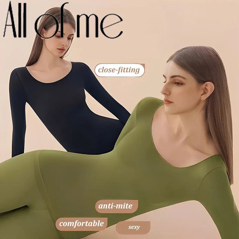Women’s Seamless Thermal Underwear 2-Piece Set