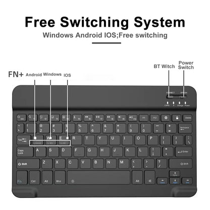 Bluetooth Wireless Keyboard & Mouse Set for Tablets and Mobile Devices
