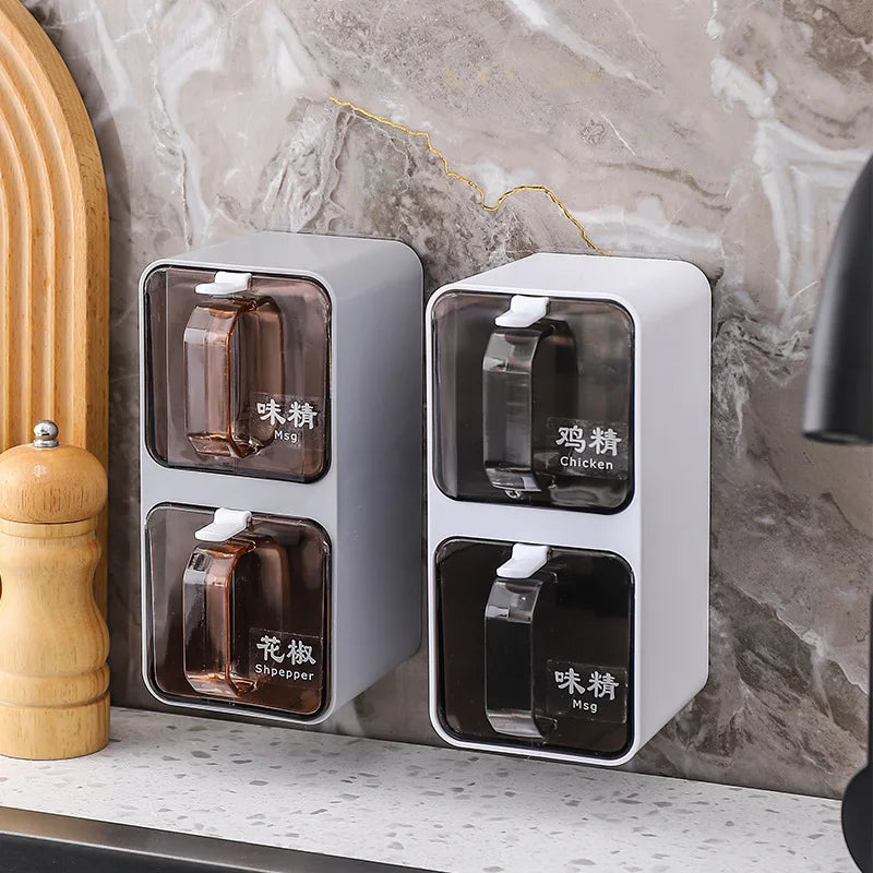 Wall-Mounted Spice Organizer Set