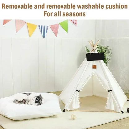 Pet Teepee Tent House with Cushion