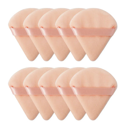 Triangle Velvet Makeup Powder Puff Set