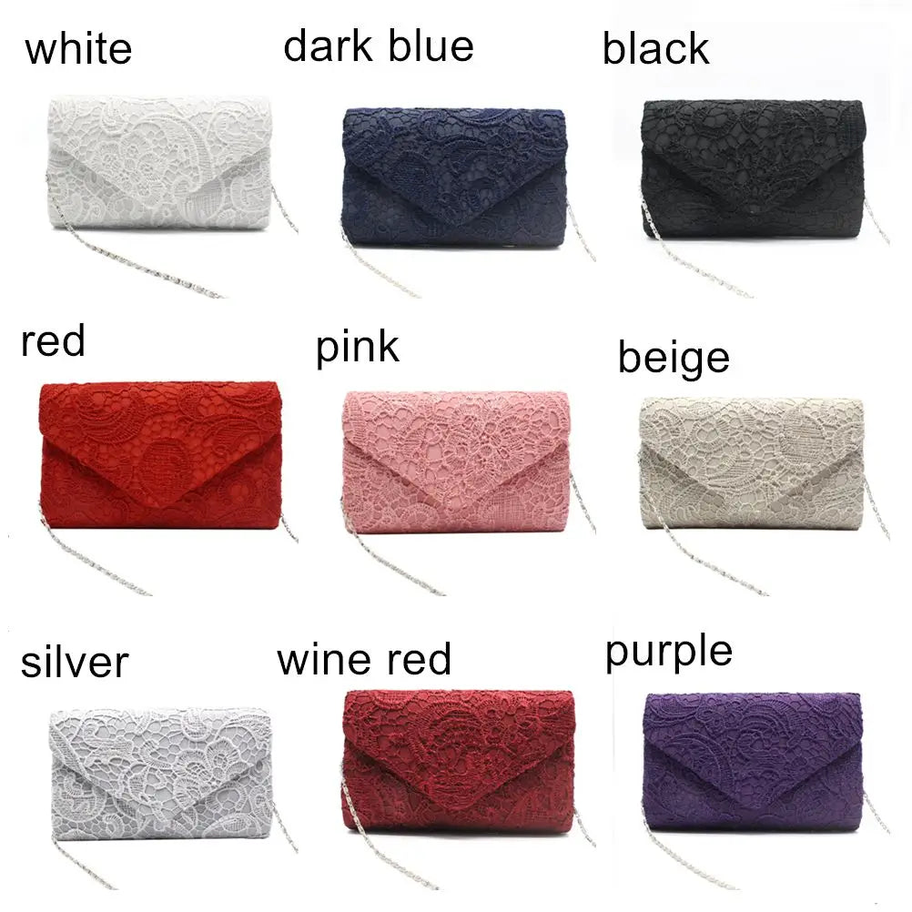 Lace Envelope Clutch Bag