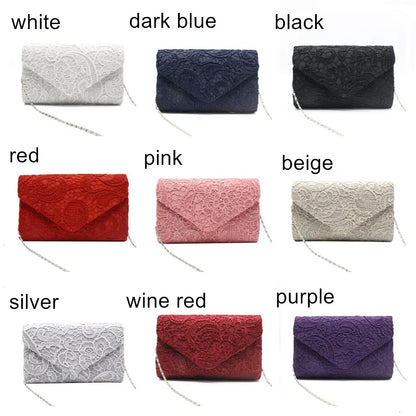 Lace Envelope Clutch Bag